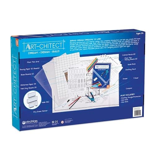 MindWare Art-chitect Home Model Building for Kids – 3D Architectural Design Kit for Kids Ages 8 and Up – Learn The Basics of Architecture As You Design Start to Finish thumbnail 2
