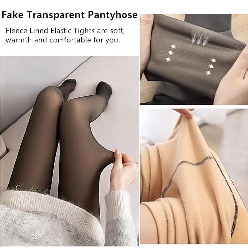 Winter Tights Fleece Lined Pantyhose  thumbnail 4