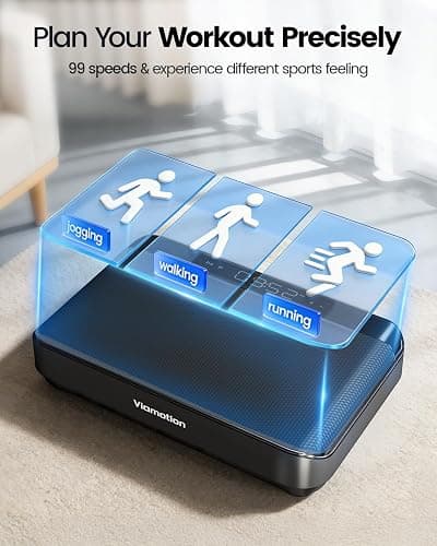 Viamotion Vibration Plate Exercise Machine, Full Body Vibrating Platform for Lymphatic Drainage Weight Loss, 99 Levels Shake Plate Home Workout Equipment with LED Display for Women, Black thumbnail 4