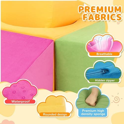 Edbuosy Toddler Climbing Toys Indoor, 7-Piece Colourful Foam Climbing Blocks, Soft Play Climbing for Toddlers, Modular Crawling & Sliding Play Set for Toddlers 1-3 Years Old thumbnail 3