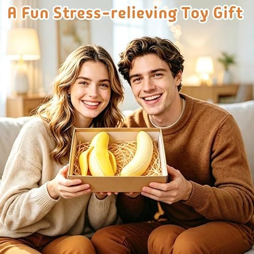 2 Pcs Banana Squishy, Realistic Scented Squishy Banana Toy Slow Rising, Soft Squeeze Toys Banana for Stress Relief, Fun Sensory Fidget Toy for Party Favors Birthday Gift thumbnail 7