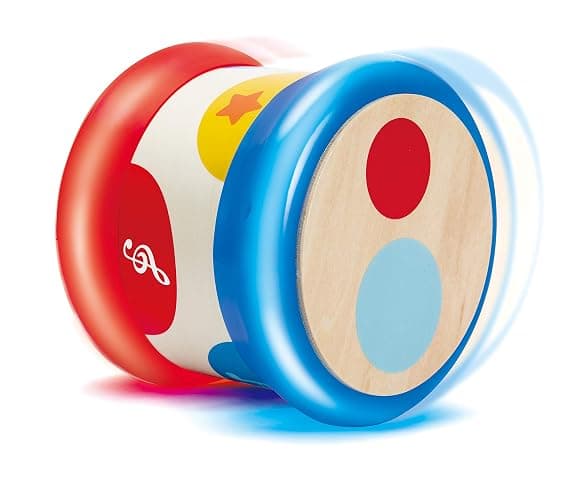 Hape Baby Drum | Colorful Rolling Drum Musical Instrument Toy for Toddlers, Rhythm & Sound Learning, Battery Powered (E0333) thumbnail 7