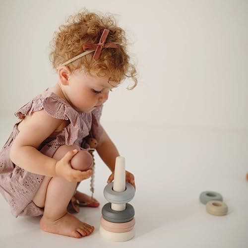 mushie Stacking Rings Toy | Made in Denmark (Rustic) thumbnail 2