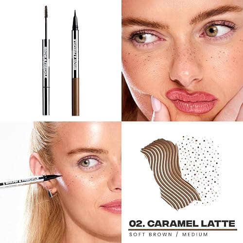 Sacheu Brow & Freckle STAY-N Tinted Eyebrow Gel & Faux Freckle Pen — 2-in-1 Longwear Water Resistant Brows Tint, Cruelty-Free & Vegan, Caramel Latte thumbnail 2