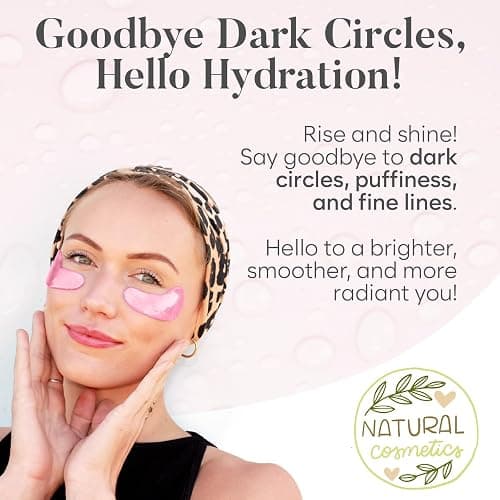 BLOOMORA Rose Under Eye Patches (30 Pairs) - Under Eye Mask for Appearance of Dark Circles - For Puffy Eyes Smoothing - Skincare Mask thumbnail 3