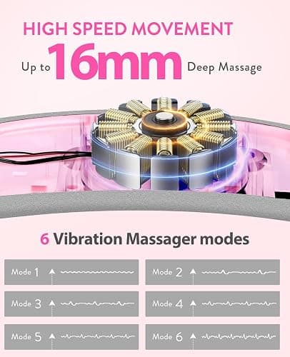 Portable Heating Pad for Period Cramps: Cordless Menstrual Heating Pad with 6 Heat Levels and 6 Massage Modes, 3s Fast Heating Gift for Women and Girl(Pink) thumbnail 3