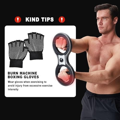 HOTWAVE Burn Machine Plus – Upgraded 360° Rotating Shoulder Machine, Arm Trainer with Enlarged Inner Ring, Heavy-Duty Steel Build, Portable Home Gym Equipment for Full Body Workout & Boxing Training thumbnail 5