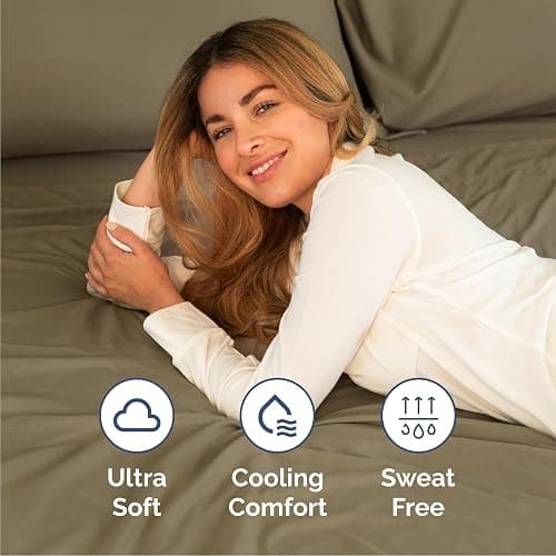Queen Size 4 Piece Sheet Set - Comfy Breathable & Cooling Bed Sheets Set - Hotel Luxury Bedding for Women, Men, Kids, Teens, Boys & Girls - Deep Pockets, Ultra-Soft, Wrinkle Free - Oeko-Tex - Khaki thumbnail 4