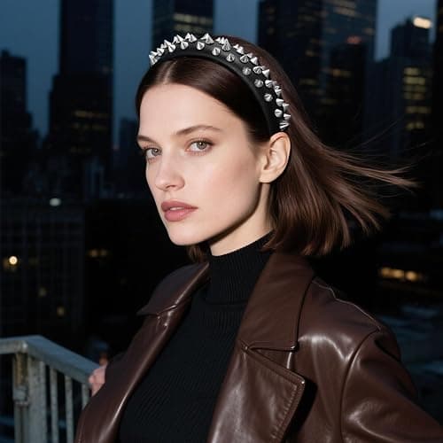 CZMZHFC Goth Punk Hair Accessories, Spiky Headband, Emo Hair, Gothic Hairband Stage Styling Hairs Clips Set, Rock and Roll Accessories thumbnail 6