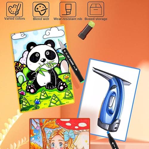 Tommax 80 Colors Alcohol Markers with Case, Dual Tip Sketch Alcohol Markers Set for Kids Adults Artists Painting, Coloring, Sketching and Drawing Alcohol Based Markers Pen thumbnail 4
