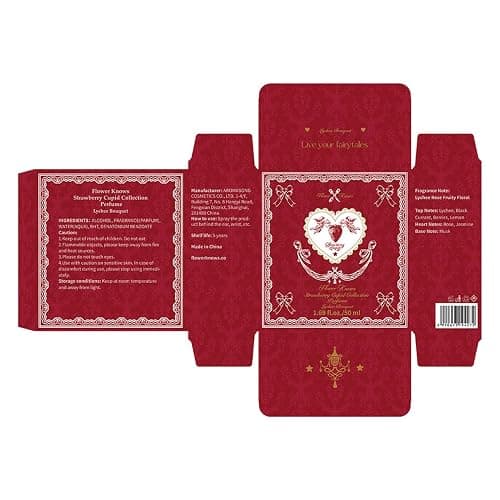 Flower Knows Strawberry Cupid Perfume,Sweet Fragrance Eau de Parfum Spray Perfume for Women,Floral and Fruity Scent With Notes of lychee,rose,musk,Clean & Vegan Essentials,1.67 fl.oz(Lychee Bouquet) thumbnail 8
