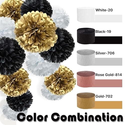 PartyWoo Crepe Paper Streamers 4 Rolls 328ft, Pack of Silver Foil Party Streamers, Party Streamers for Birthday Party Decorations, New Year's Eve Decorations, Wedding Decorations (1.8 In x 82 Ft/Roll) thumbnail 4