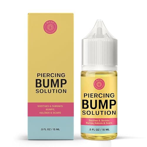 BASE LABORATORIES Piercing Aftercare Kit: Keloid & Piercing Bump Solution Oil(15ml) + Piercing Aftercare Spray (4oz) - for Keloid Bump Removal & Cleansing Soothing Piercings Before & After thumbnail 7