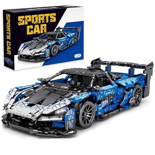 Mesiondy 1:14 MOC Building Set Raceing Car Model for Boys Age 8-14，Sports Car Building Blocks Toys Adults Kits，，(1404 Pieces) - Image 1