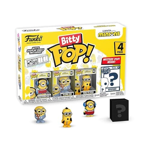 Funko Bitty POP! Minions and A Surprise Mystery Mini Figure - 0.9 Inch (2.2 Cm) - Despicable Me: Minions Collectable - Stackable Display Shelf Included - Gift Idea - Party Bags Stocking - Image 1