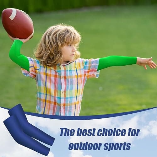 Mepase 14 Pairs Arm Sleeves for Kids UV Sun Protection Cooling Arm Compression Cover Boy Girl Toddler Sport Football thumbnail 2