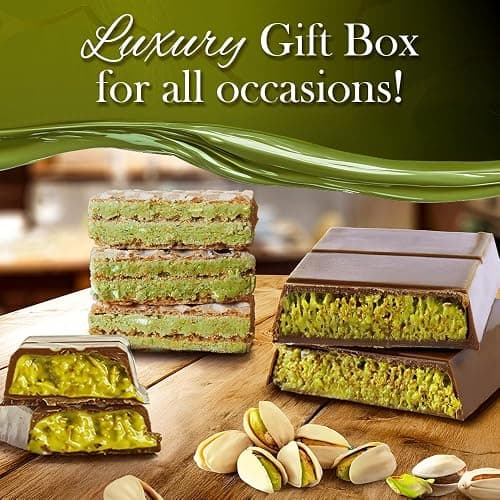 Dubai Chocolate Variety Pack – 7 pack, 3 Milky, Dark & White Chocolate + 2 Dubai Wafers + 2 Mini Bars – Elegant Gift Box, Middle Eastern Dessert Sampler thumbnail 4