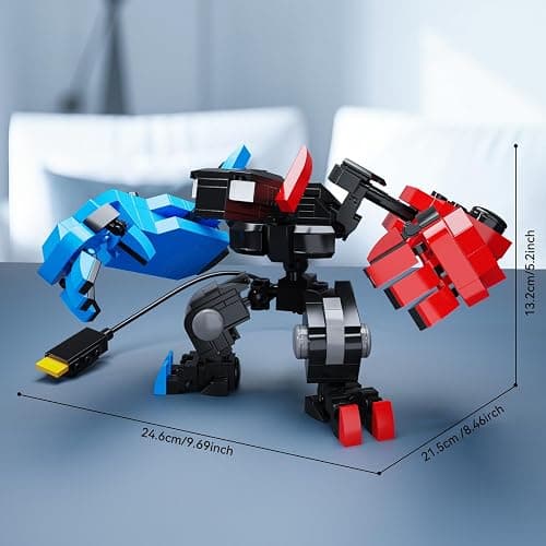 DRZYJ Building Block Set, Classic Game Controller Mech Robot Building Kit, Birthday Party Decorations Supplies, Gifts for Kids Adults (418 Pieces) thumbnail 3