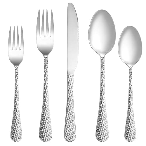 30 Pcs Gold Silverware Set Service for 6, Premium Stainless Steel Flatware Set, Cutlery Utensil Set, Durable Home Kitchen Eating Tableware Set, Include Fork Knife Spoon Set, Dishwasher Safe - Gold - 30 Piece thumbnail 2