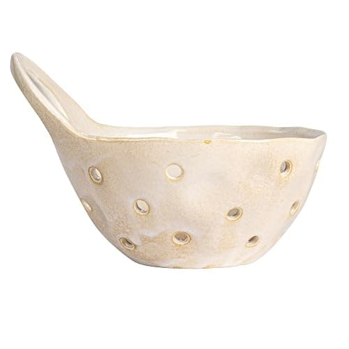 Creative Co-Op Set of 2 Cream Stoneware Colanders thumbnail 6