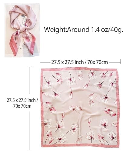 Dailyacc Hair Bandanas Scarf For Women Lightweight Fashion Neck Silk Satin Head Scarves For Sleeping Handbags Scarf thumbnail 3