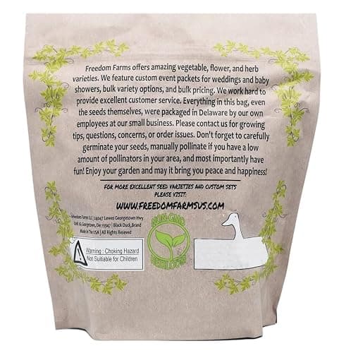 Set of 43 Assorted Vegetable & Herb Seed Packets - Over 10,000 Seeds! - Includes Mylar Storage Bag - Deluxe Garden Heirloom Seeds - 100% Non-GMO thumbnail 6