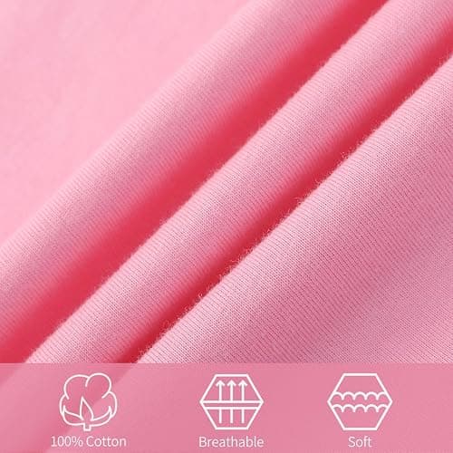 Comche 4 Pack Cotton Long Sleeve Tee Shirts for Boys and Girls Kids Toddlers' Basic Crewneck Tops T-Shirts thumbnail 2