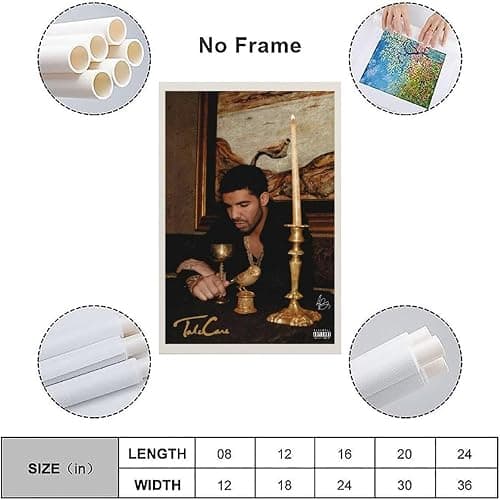 Ockxin Drake Poster Take Care Minimalist Album Cover Music Posters for Room Aesthetic Canvas Wall Art Bedroom Decor12x18inch(30x45cm) thumbnail 3