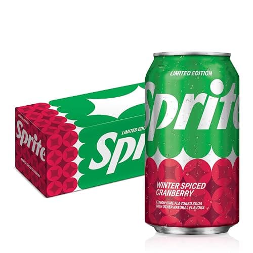 Sprite Winter Spiced Cranberry, Lemon-Lime and Cranberry Flavored Soda Pop Soft Drink, 12 fl oz, 12 Pack - Image 1