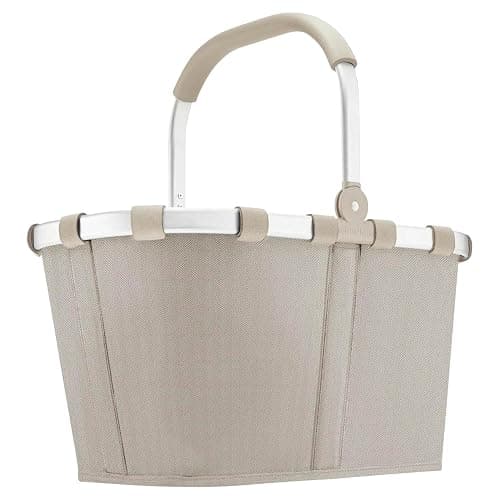 reisenthel carrybag herringbone sand – Stabiler Einkaufskorb mit viel Stauraum und praktischer Innentasche – Elegantes und wasserabweisendes Design - Image 1