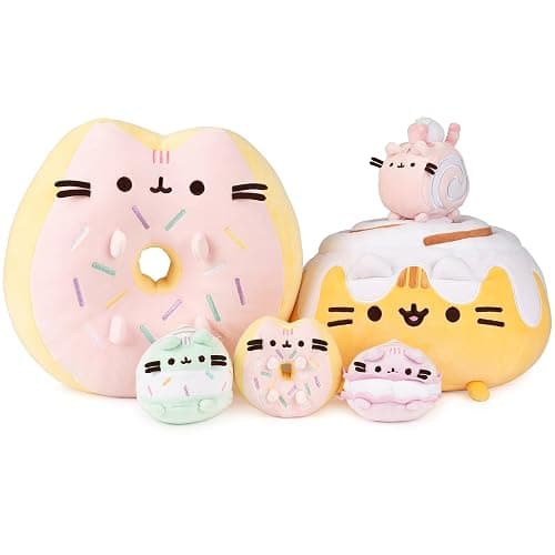 GUND Sprinkle Donut Pusheen Squishy Plush Stuffed Animal Cat, Pink and Mint, 12” thumbnail 6