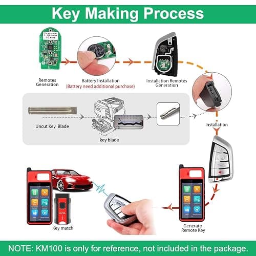 Autel Universal Key Fob for BMW, MaxiIM IKEY IKEYBW004AL, OE-Quality Smart Key Replacement, Vehicle Blank Key, Work with KM100, IMMO Learning, Key Creation/Clone, Chip Read/Write thumbnail 5
