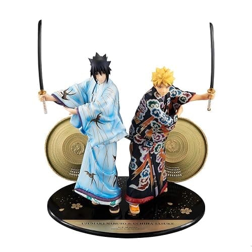 Megahouse Naruto: Uzumake & Sasuke Uchiha (Kabuki Version) 2Piece PVC Figure Set, Multicolor thumbnail 9