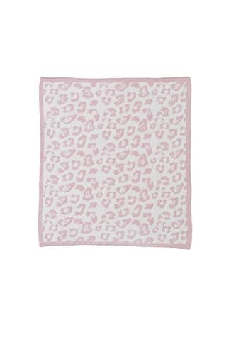 Barefoot Dreams® CozyChic® Barefoot in The Wild Baby Blanket, Dusty Rose-Cream, One Size - Image 1