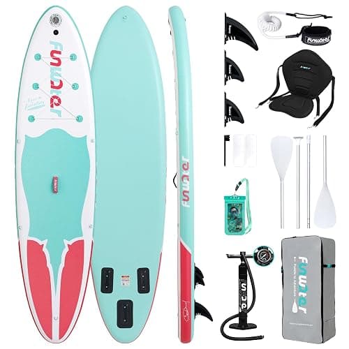 FunWater Inflatable Stand Up Paddle Board with Premium SUP Paddleboard Accessories, Anti-Slip EVA Deck, 11'6''/11'/10'8''/10'6'' Paddle Boards for Adults & Youth of All Skill Levels - Image 1