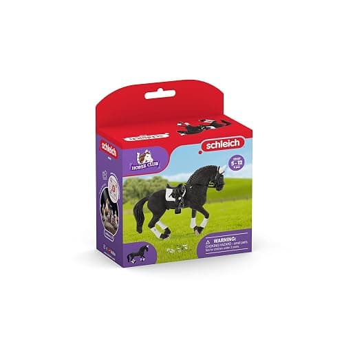 Schleich Horse Club - 4-Piece Tournament Riding Stallion Playset - Realistic Black Horse Figurine with Riding Accessories for Girls and Boys - Screen-Free, Imaginative Play for Kids 5+ | 42457 | Horse Figurine, Equestrian Toy for Girls 5+, Realistic Horse Toy, Screen-Free Imaginative Pretend Play, Party Gifts thumbnail 5