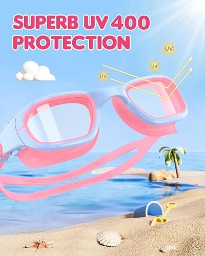 Zeligerstar Kids Swimming Goggles, Swimming Goggles for Kids 6-14, Anti Fog, UV Protection, No Leaking Wide Vision for Boys Girls thumbnail 2