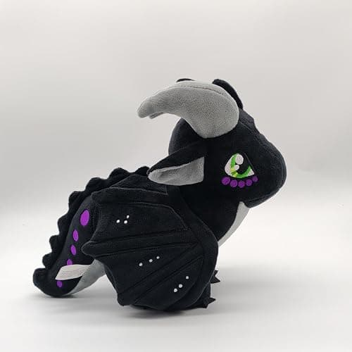 EASELR Wings of Fire Dragon Plush Toy Rainwing Dragon Stuffed Animals Pterosaur Plush Flying Dragon Pillow Plushies Gifts for Fans Kids Boys Girls (Nightwing) thumbnail 6