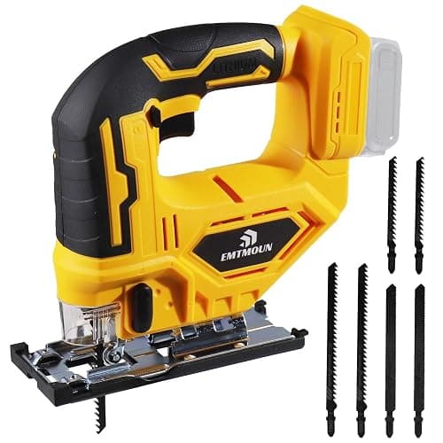 Cordless Jig Saw Compatible with Dewalt 20V Max Battery, Brushless Jigsaw For 3 Orbital Settings, 3200RPM, 0-45° Bevel Cuts, Jigsaw Tool with LED Light (Battery Not Included) - Image 1