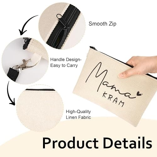 2 Stück Mama Geschenk zur Geburt,Baby Kram Kosmetiktasche Bag,Werdende Mama Geschenk,Mama Tasche mit Reißverschluss,Geschenke für Babyparty,Mutter Beutel für Mama Neue Mama Geschenke Mama zu Werden thumbnail 4