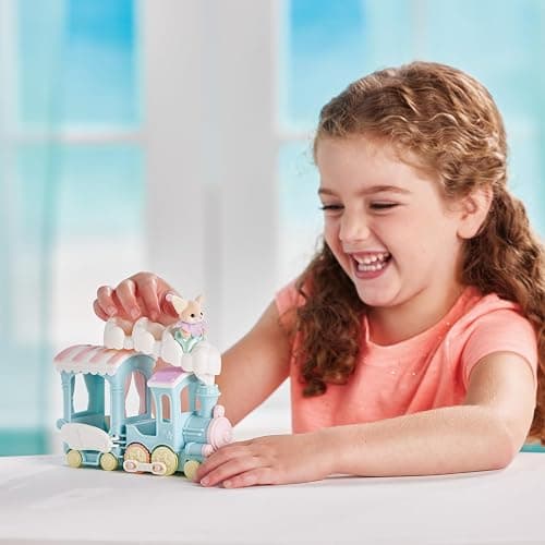 Sylvanian Families - Le petit train à vapeur - 1 figurine incluse - Plongez dans l'univers de la famille Sylvanian - Figurines animaux miniatures - Jouet enfant 3 ans et + - 5702 thumbnail 6
