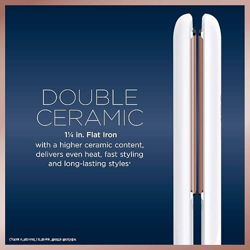 Conair Double Ceramic Flat Iron, 1 1/4-inch Hair Straightener thumbnail 2