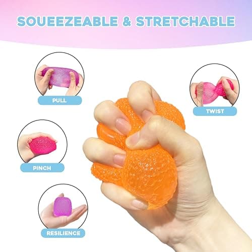 Squishy Fidget Toys Stress for Kids and Adults,Valentines Gifts for Her Him Women Super Solid Squeeze Ball, Sensory for Stress Relief, Birthday, Valentines Day Gifts and Party Favors(Orange) thumbnail 8