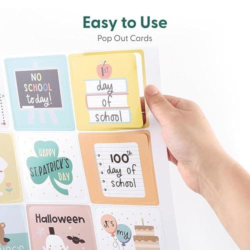 The Peanutshell Learning Calendar Wall Chart - Homeschool Supplies, Interactive Pocket Chart for Toddlers & Kids - Preschool Learning Activity Board, Circle Time Board for Classroom - Good Day thumbnail 5