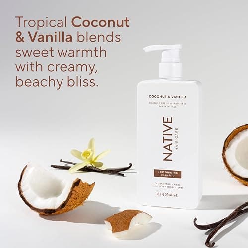 Native Coconut & Vanilla Shampoo and Conditioner Contain Naturally Derived Ingredients | All Hair Types, Color & Treated, Fine to Dry Damaged, Sulfate & Dye Free - 2-Pack thumbnail 9
