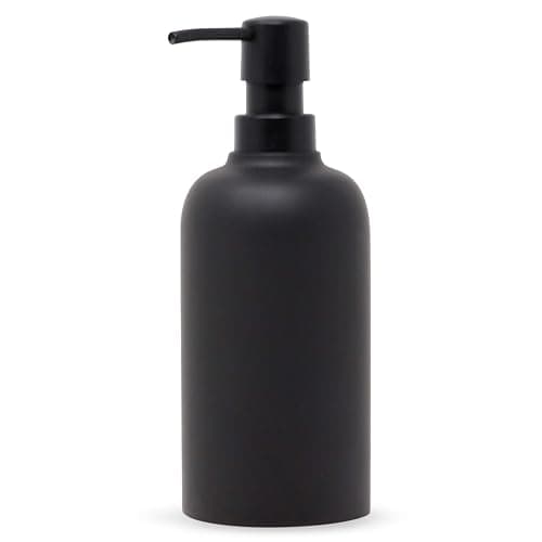 Yew Design Matte Black Soap Dispenser for Bathroom, 15oz Round Rustproof Liquid Hand Dish Soap Dispenser Pump for Kitchen Sink, Countertop, and Bathroom thumbnail 8