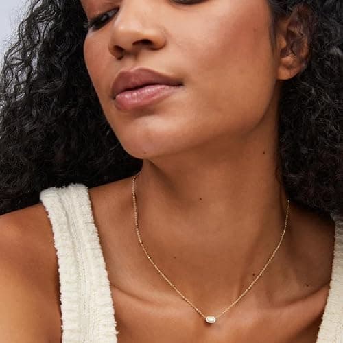 Kendra Scott Mini Elisa 14k Gold-Plated Satellite Short Pendant Necklace, Fashion Jewelry for Women thumbnail 4