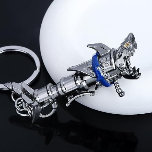 SONGCHANGJEWELRY Cyberpunk Rock Lolita Cool Weapon Keychain - Horror Excitement Anime Movie Merchandise - Shark Rocket Launcher Designs thumbnail 9