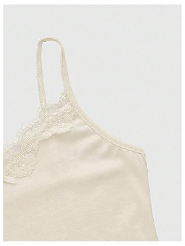 SHENHE Women's Lace Cami Y2K V Neck Spaghetti Strap Sleeveless Lace Tank Top Camisole Shirts thumbnail 3
