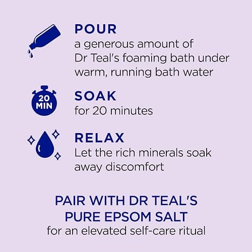 Dr Teal's Foaming Bath with Pure Epsom Salt, Soothe & Sleep with Lavender, 34 fl oz (Pack of 2) thumbnail 4